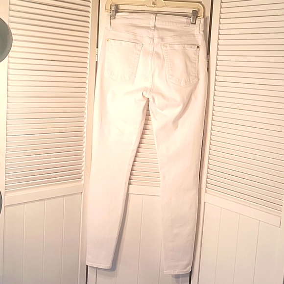 7 FOR ALL MANKIND The Slim Cigarette White Jeans Denim Size 27  Jeans - Picture 4 of 9